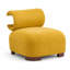 Chaise d'appoint moderne en polyester avec revêtement pour animaux de compagnie, siège rembourré spacieux, pieds en bois massif, conception de salon à profil bas