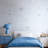 Gray Off White Grid Rocket Ship Diagram Drawing Kids Play Nursery Room Wallpaper