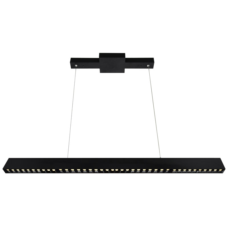 Lustre noir intégré à DEL 52 po