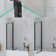 Jraty 39.3'' W x 55'' H Door Frameless Tub Door 