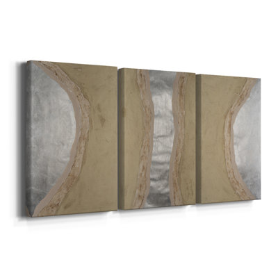 Silver Lake I - Toile tendue avec châssis sur mesure - 3 pièces