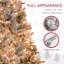 Arbre de Noël artificiel enneigé 7,5 pi, 500 lumières claires, 1530 branches, support en métal, arbre de Noël articulé-77962101