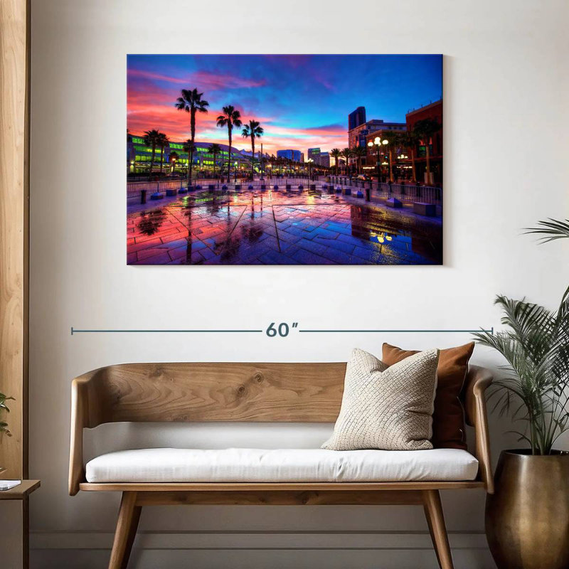 Couleurs de coucher de soleil Sireci San Diego, H 30 po x l 45 po