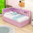 Upholstered Twin Daybed with Trundle, LED Lighting and USB Ports-106490995