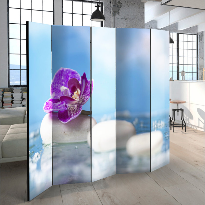 Duvall Solid Wood Folding Room Divider, 5