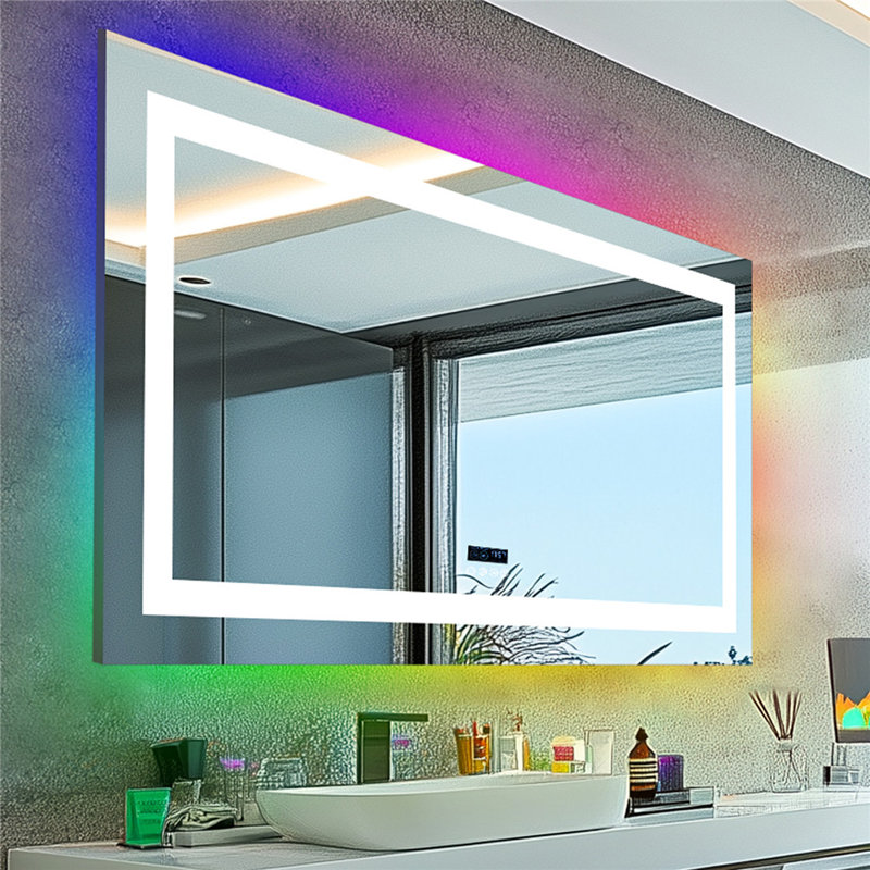 Rectangle Wall Bathroom Courteau Rgb Light With Bluetooth, 60cm x 120cm