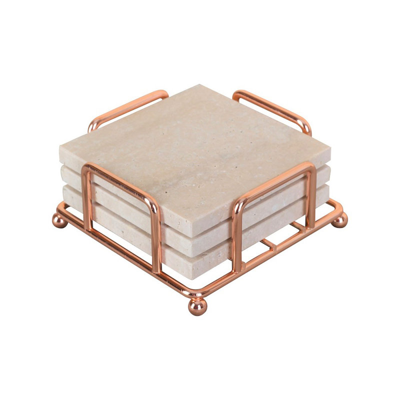 Ensemble de sous-verres avec support