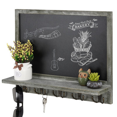 Hershal Floating Shelf with Hooks