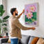 Osaka Lotus Japandi - Wrapped Canvas-1700472422-1700472429