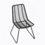 CHAISE, 2PCS avec 2 coussins, gris