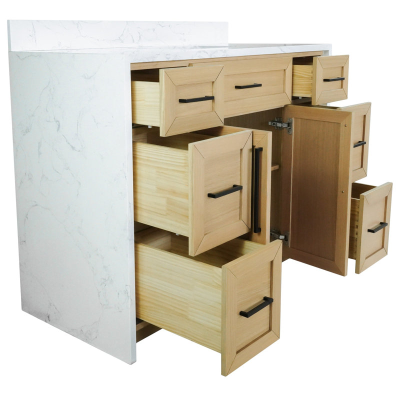 Ensemble de meuble-lavabo simple 48 po Akalya, Blond
