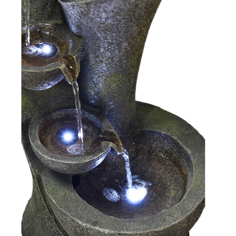 Fontaine de sol en résine avec lumière