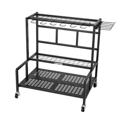 Organisateur d'outils de jardin à 3 niveaux, support de rangement pour râteaux, pelles et balais dans un garage