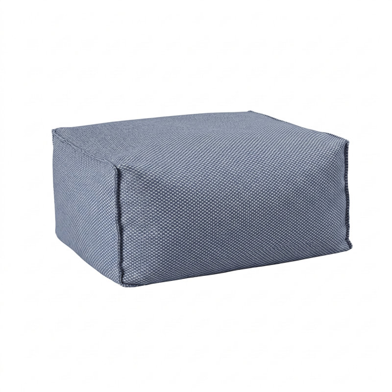 Chamonix Indoor/Outdoor Beanbag Pouf/Ottoman, Navy