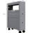 Gray Bathroom Rolling Cabinet For Space Utilization 28.25" Tall Storage With Drawers