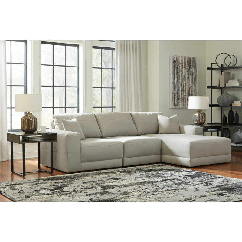 Gottwalt Upholstered L-Shaped Sectional, Right Hand Facing