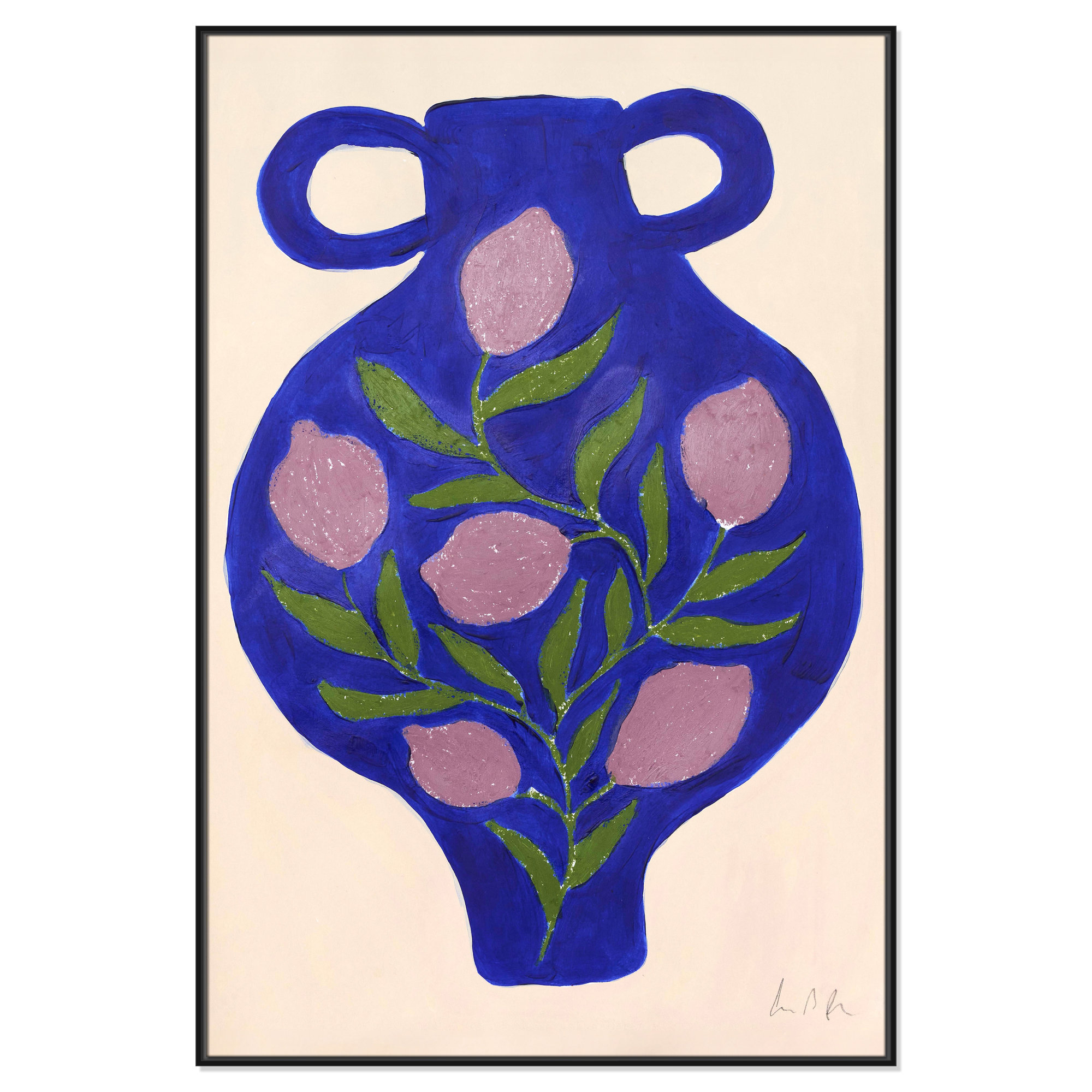 Vase No. 03 Print by Camilla Bergqvist, Black, 61.5" H x 41.5" W