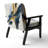 Stylish Spiral Abstract VI - Velvet Upholstered Modern Arm Chair, Spiral Pattern Accent Chair