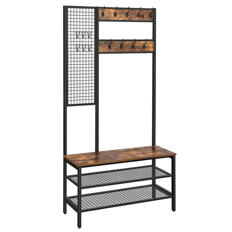 Kacey 97.7 cm W Hall Tree with Shoe Storage