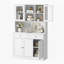 Armoire de cuisine 67,9 po avec tablette à micro-ondes, tiroirs et portes de rangement