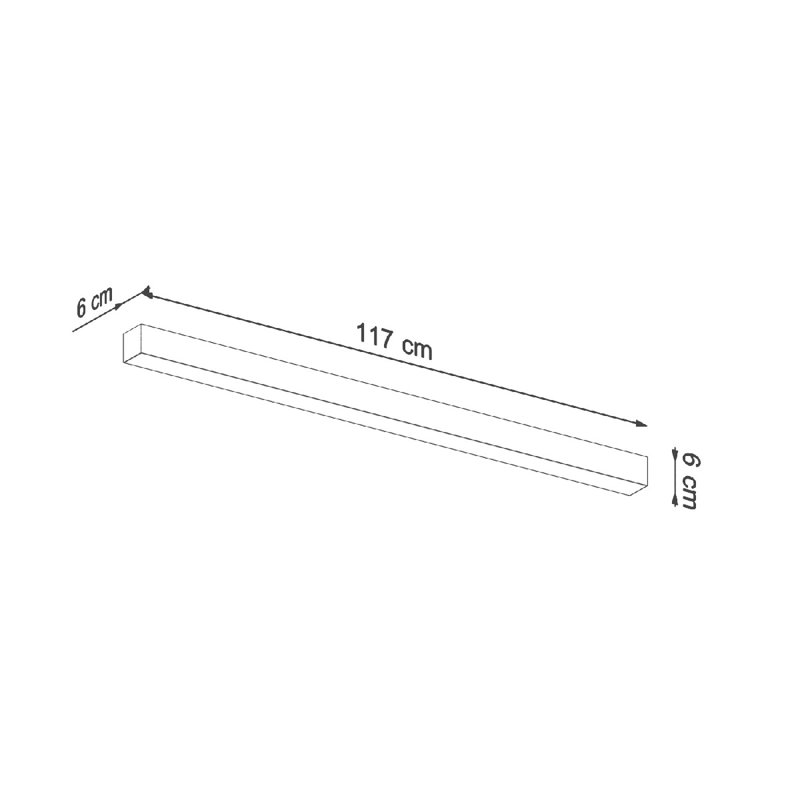 Alion LED Flush Mounted Sconce, Szary