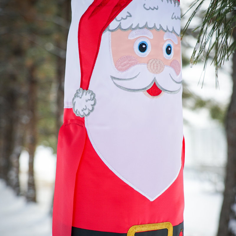 Glyn Lil' Santa Claus 3D Windsock, 40" H x 6" W