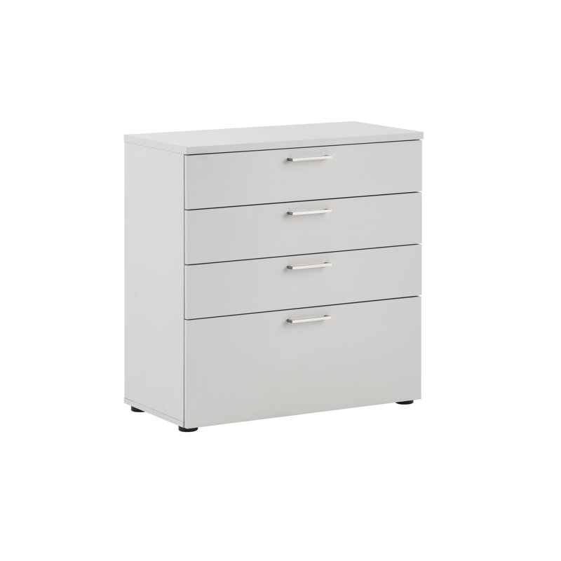 4 - Drawer Storage Cabinet, Light Grey