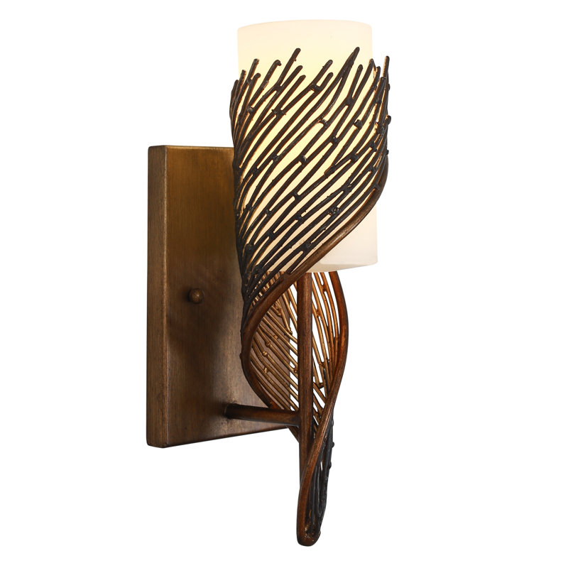 Flow 1-Light Wall Sconce - Left - Hammered Ore, Hammered Ore