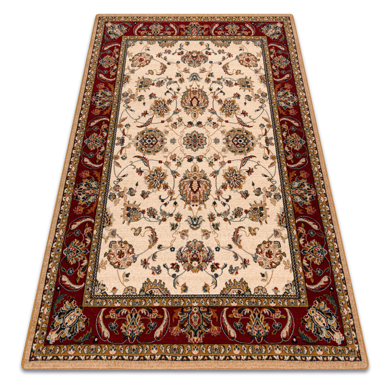Devun Oriental Wool Area Rug, Rectangular 200 x 300cm, Red