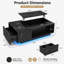 Table basse noire à DEL Smart Lift