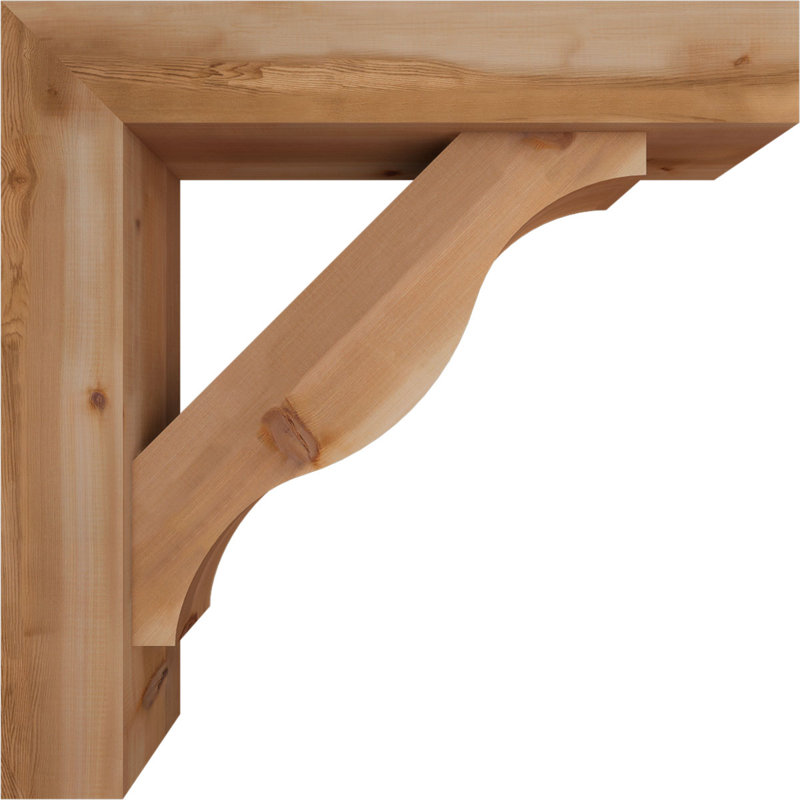 Support Funston Block avec support décalé, 36 po x 36 po, Cèdre rouge occidental de l 7 1/2 po (lisse)