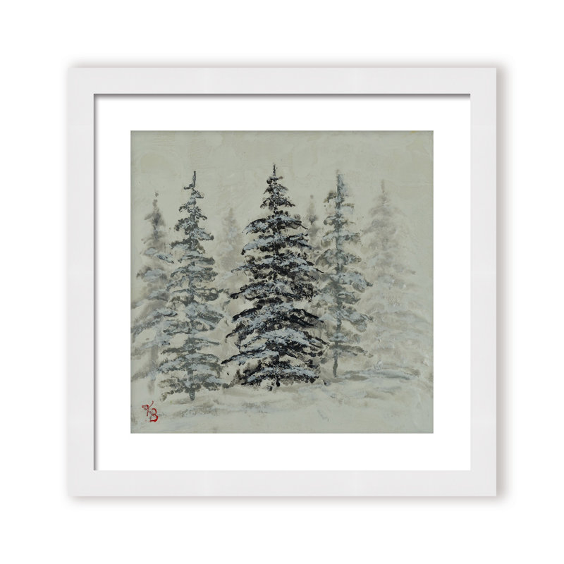 Nature Inspired "Serene Grove" Canvas Wall Art By , 30" H x 30" W, Framed Print, Beige