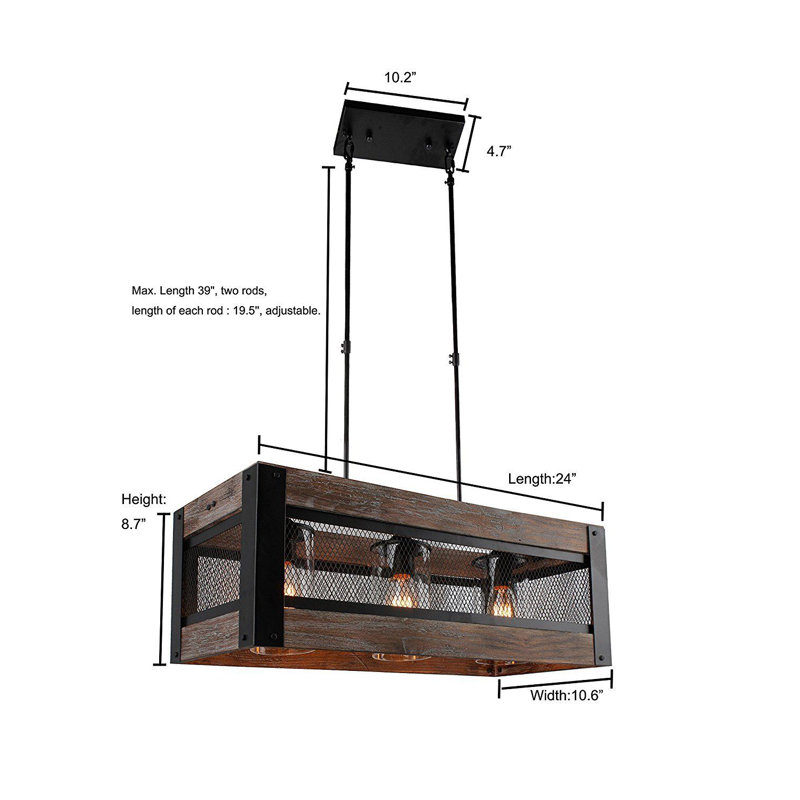 Mcalexander 3 - Light Kitchen Island Pendant