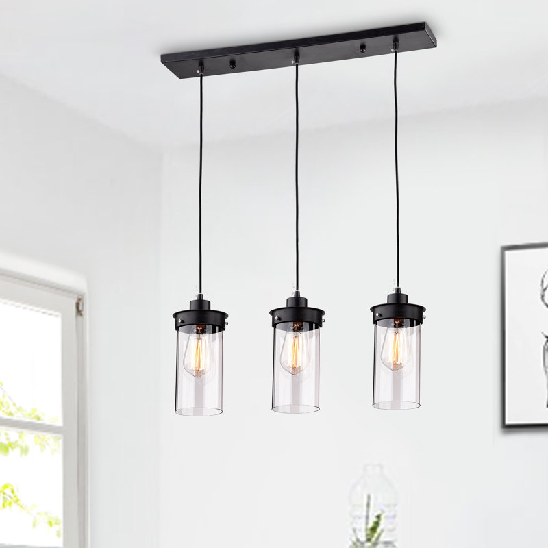 Brayden Studio® Grasston 3 - Light Kitchen Island Cylinder Pendant ...