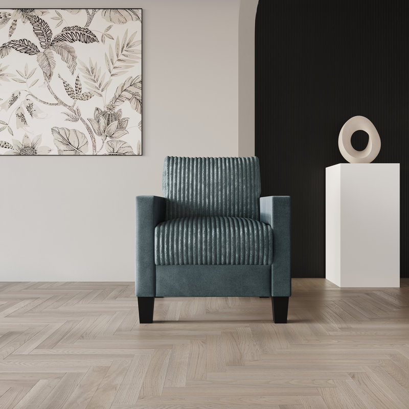 Fauteuil en velours 31,72 po Shadybrook, Velours bleu