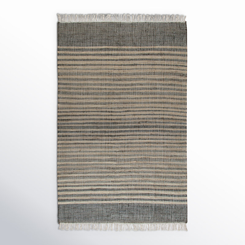 Mitzy Hand Loomed Striped Indoor Rug, Rectangle 5' x 8'