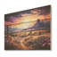 Violet Vista Cactus - Art mural en bois de cactus sur bois de pin naturel-101403405