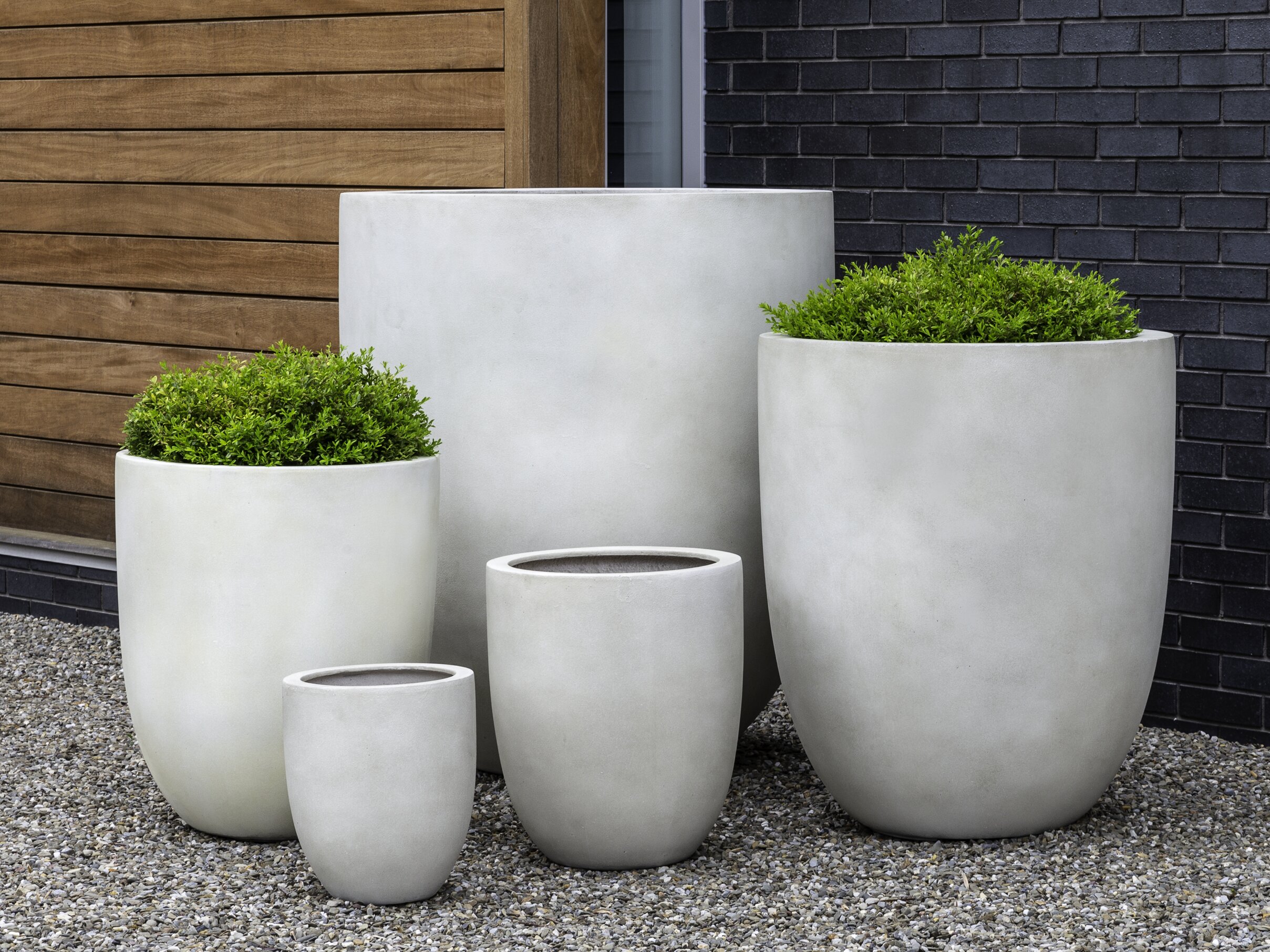 Large White Composite Planter