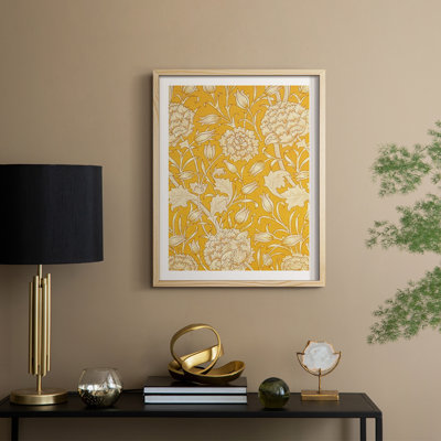 «Vintage Abstract Print XXII», reproduction encadrée - bois massif