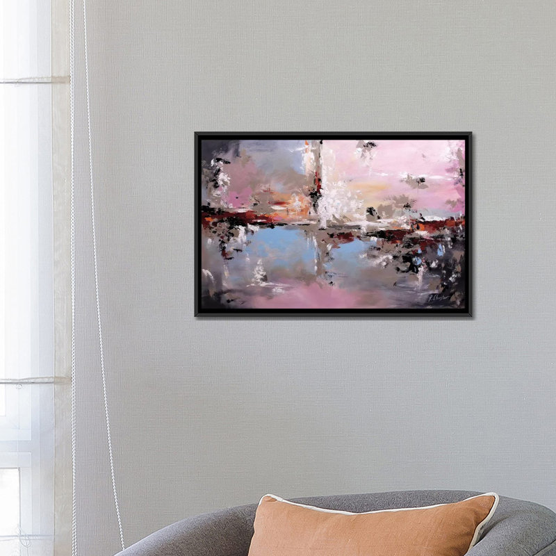 «Balance», reproduction sur toile, H 18 po x l 26 po x P 1,5 po, Toile avec cadre noir, Pas de tapis