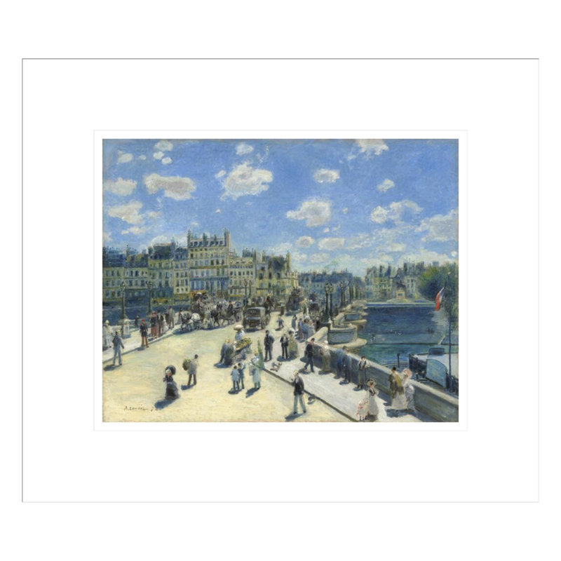 «Pont Neuf Paris» par Pierre-Auguste Renoir, impression giclée encadrée, H 13,75 po x l 15,8 po