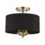 Plafonnier semi-encastré 3 lumières 12 po Brunetto-120371120
