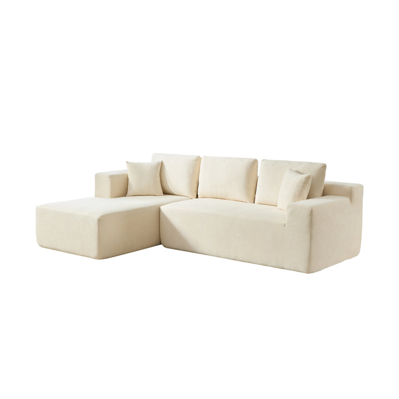 Canapé modulaire rembourré avec coussins Dreno Modern Compresion, Chenille beige