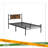 Twin XL Size Metal Bedframe,Headboard With Wood Panel Decoration