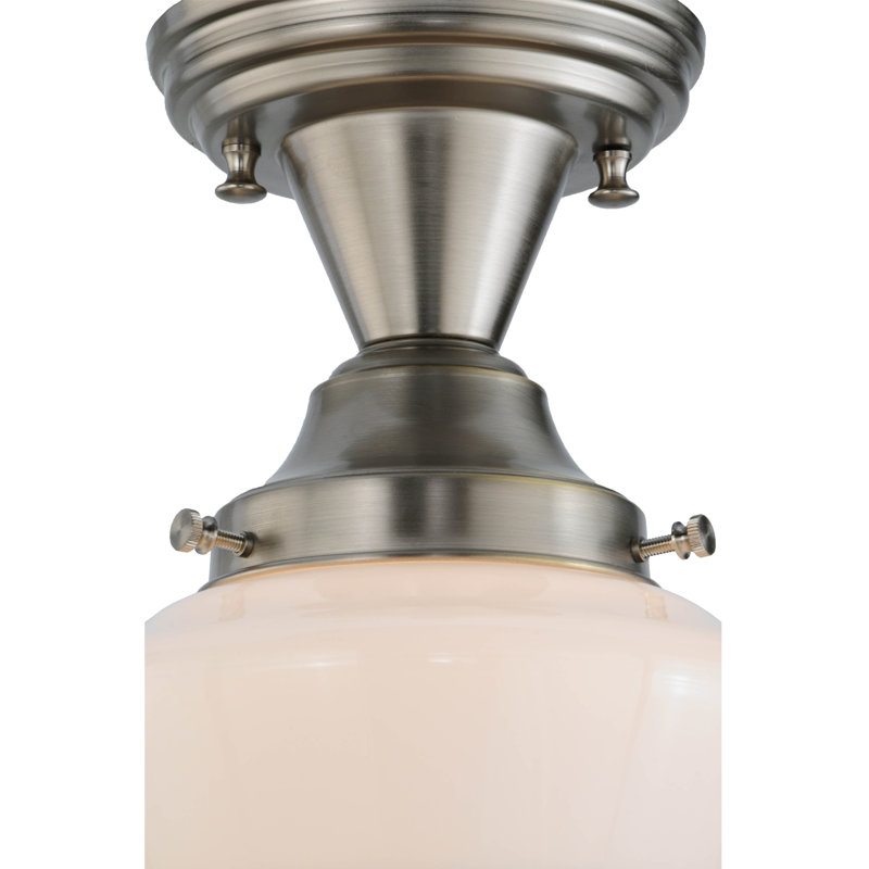 Plafonnier semi-encastré 7 po 1-light scolaire simple