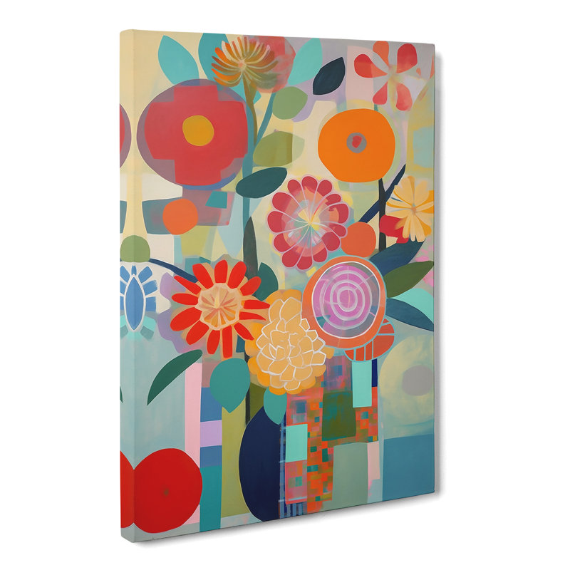 Weissman Flowers Retro Vol.1 - Wrapped Canvas, 60cm H x 40cm W x 3cm D