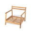 Fauteuil club de patio en bois d'acacia avec coussin résistant à l'eau, teck et beige (1 pièce)