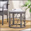Table d'appoint Bruce Wicker Weave avec rotin en polyéthylène durable et conception compacte pour une utilisation intérieure et extérieure