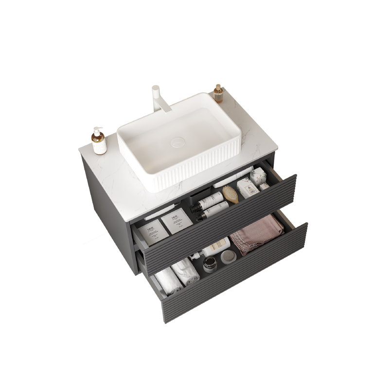 Meuble-lavabo mural 30 po avec lavabo vasque Vedo 