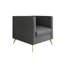 Fauteuil carré en velours Cramlington-99419305
